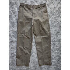 George Boys Husky Pants Straight Leg Adjustable Waist Tan Khaki Size 18H Husky
